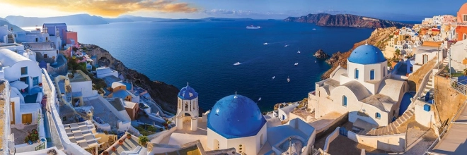 Panoramatické puzzle Santorini, Grécko 1000 dielikov
