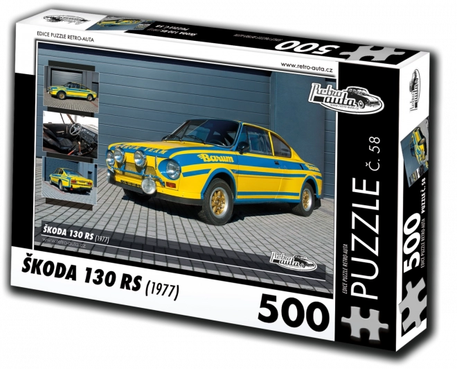 RETRO-AUTA puzzle Škoda 130 RS (1977) 500 dielikov