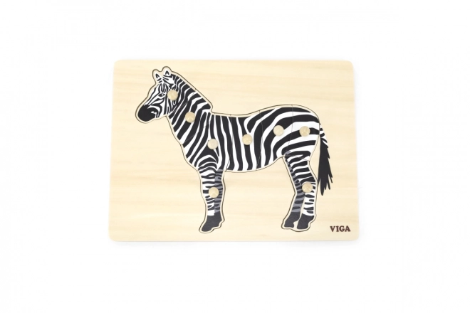 Drevená Montessori vkladačka Zebra