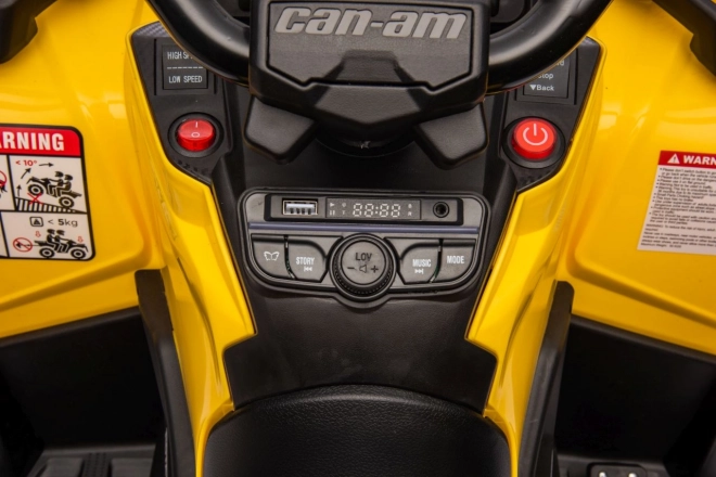 Detská štvorkolka Can Am Outlander ATV žltá