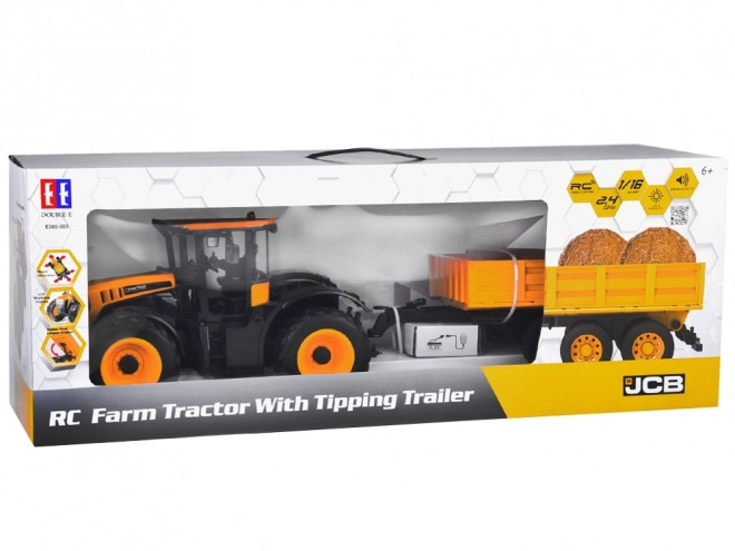 Jcb traktor s prívesom na diaľkové ovládanie