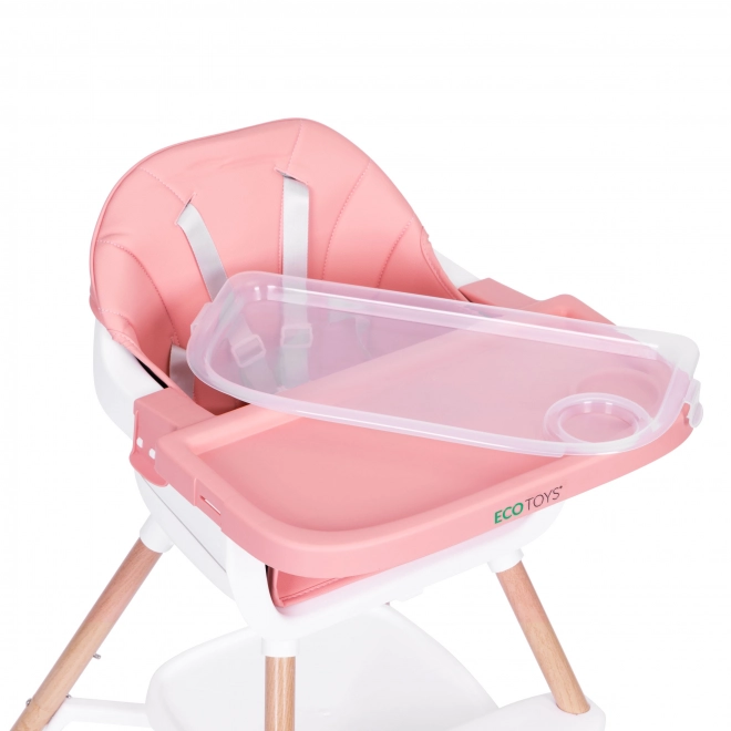 Detská stolička 2-v-1, ružová, ECOTOYS