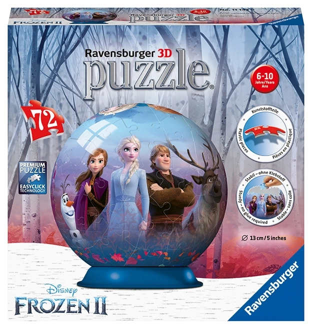 Ravensburger 3D Puzzleball Ľadové kráľovstvo 2, 72 dielikov