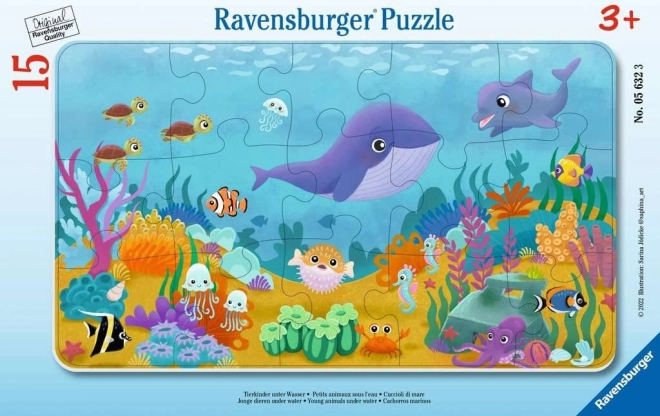 Ravensburger Puzzle Zvieratká pod morskou hladinou 15 dielikov