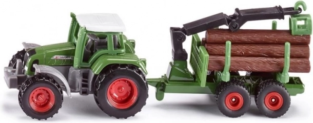 Siku Farmer traktor s lesným prívesom – kovový model