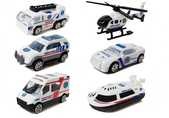 Set Vozidiel Ambulancia 6 Ks