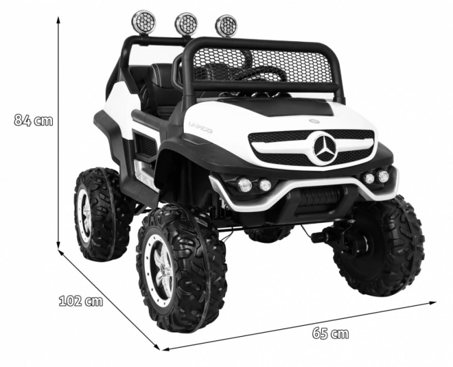 Mercedes Benz Unimog pre deti - biely