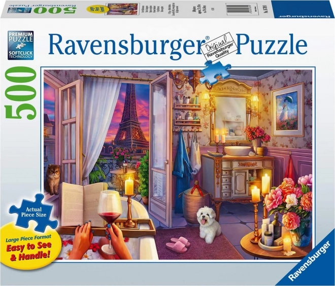 Ravensburger puzzle Útulná miesta: Kúpeľňa v Paríži XXL 500 dielikov