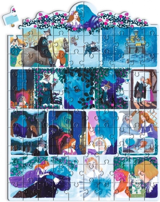 Puzzle s príbehom Kráska a zviera 100 dielikov