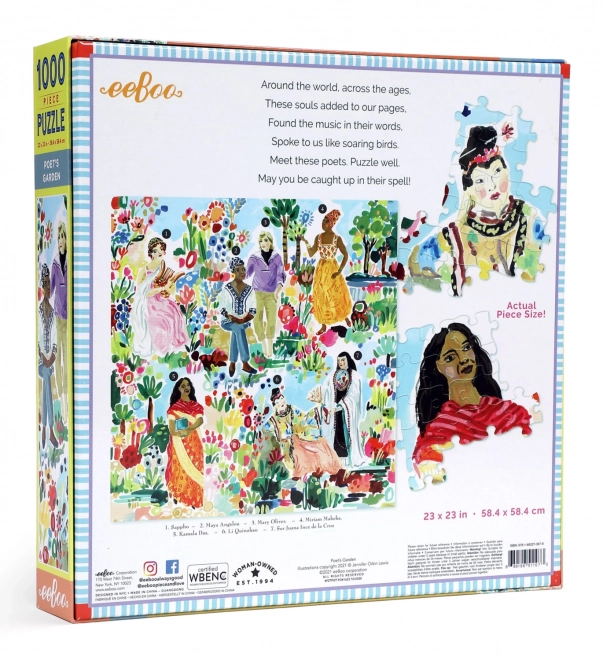 Štvorcové puzzle Záhrada básnikov 1000 dielov
