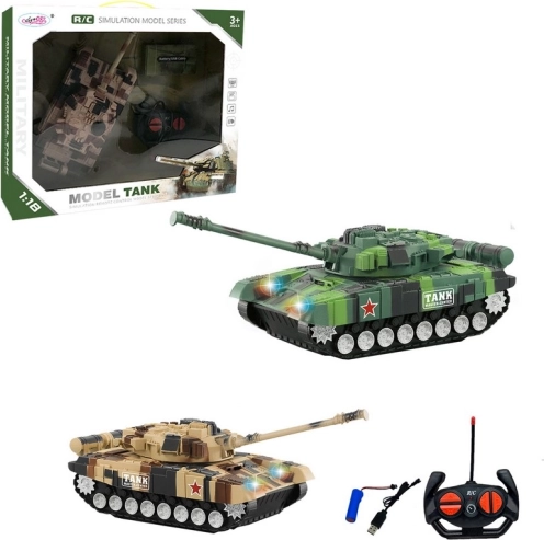 Tank na diaľkové ovládanie so svetlami a zvukom pre deti