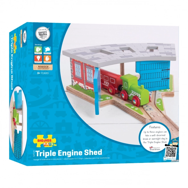 Bigjigs Rail Trojité depo