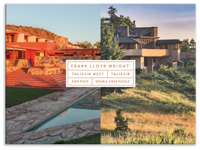 Obojstranné puzzle Frank Lloyd Wright: Taliesin a Taliesin West 500 dielikov