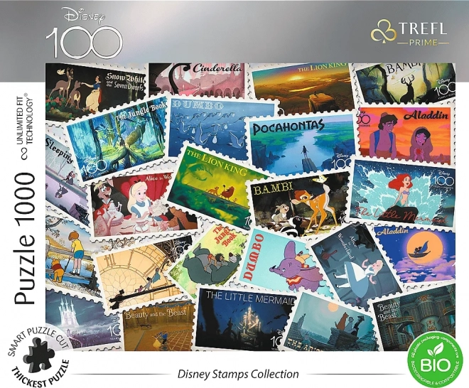 Trefl puzzle Disney 100 rokov: Poštové známky 1000 dielikov