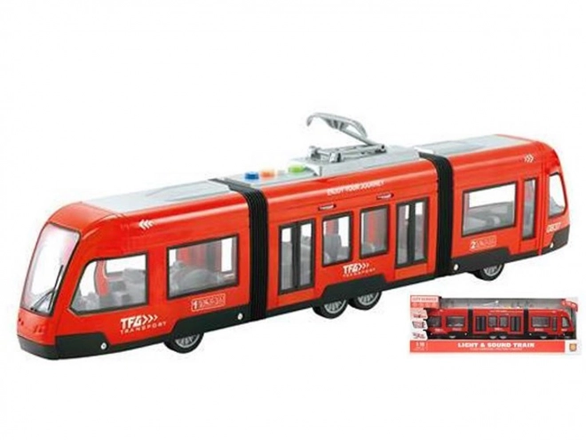 Elektrický tramvaj so zvukom a svetlom