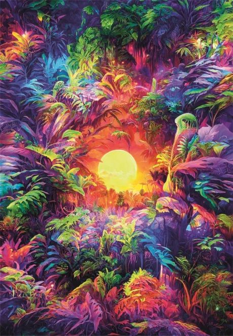 Puzzle Kompaktná Psychedelická Džungľa Úsvit