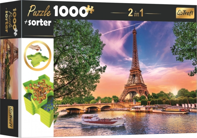 Puzzle s triedičom 2v1 Eiffelova veža, Paríž 1000 dielikov