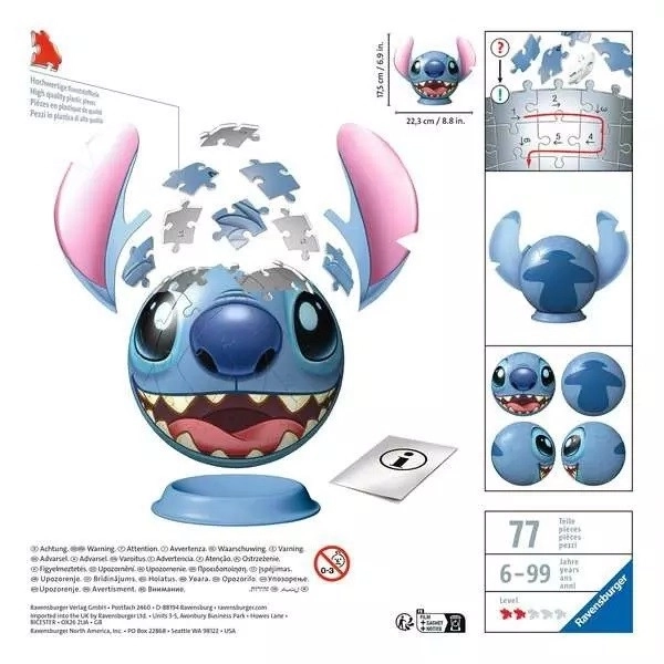 Puzzle Disney: Stitch s ušami 3D