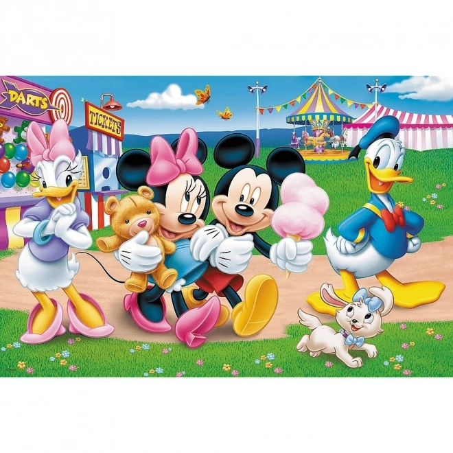 Obojstranné puzzle Mickey Mouse: Na pouti