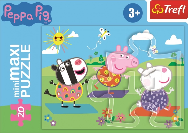 Puzzle Prasiatko Peppa: Cvičenie 20 dielikov