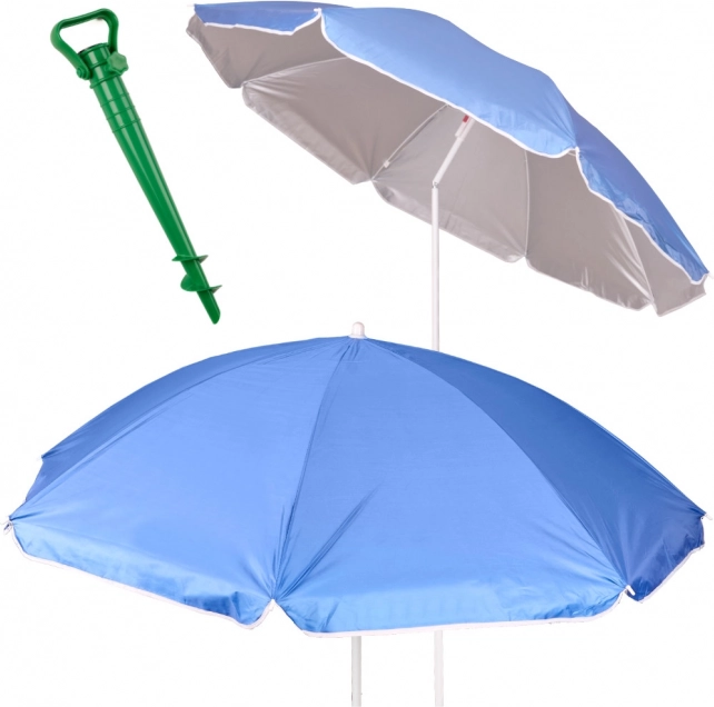 Nastaviteľný skladací slnečník s UV ochranou 150 cm modrý