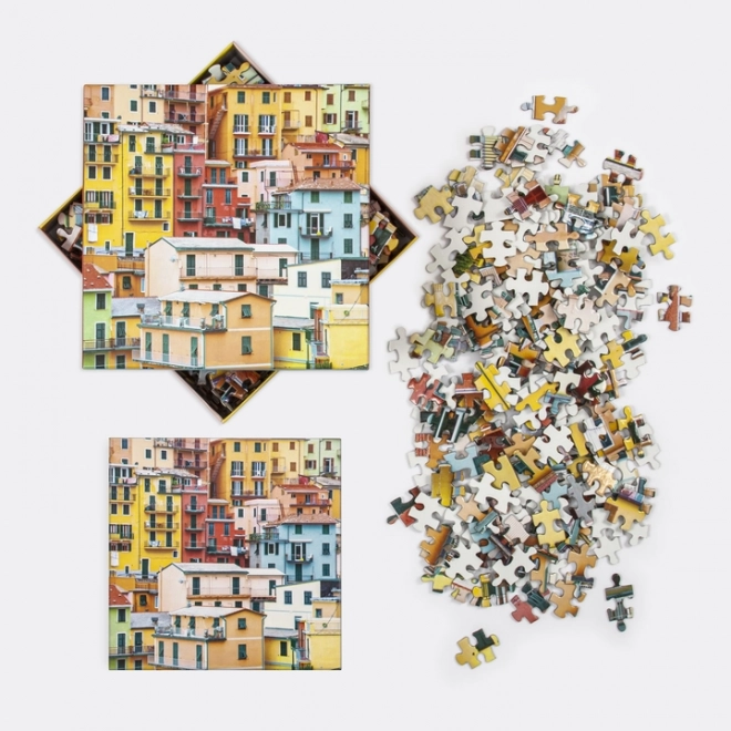 Štvorcové puzzle Pozdrav z Cinque Terre 500 dielikov