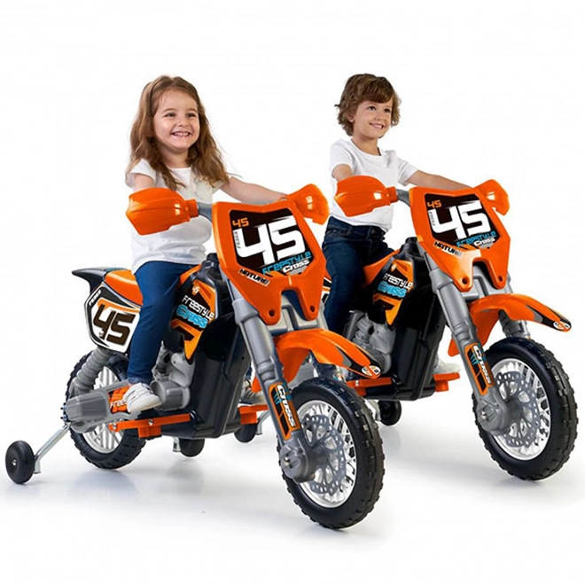 Detská akumulátorová motorka Cross orange