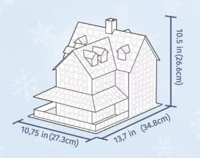 3D puzzle vianočný domček