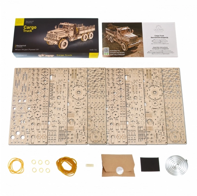 Ugears drevené 3D mechanické puzzle nákladné auto