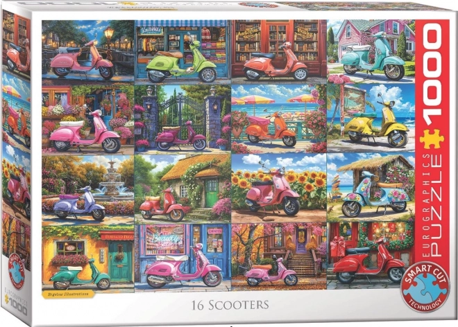 Puzzle EUROGRAPHICS s motívom skútrov 1000 dielikov