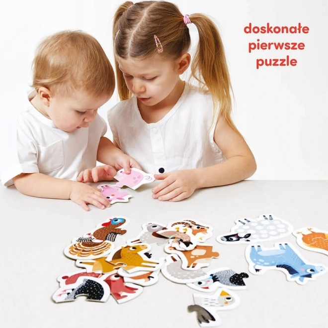 Czuczu Puzzle do páry zvieratká na vidieku