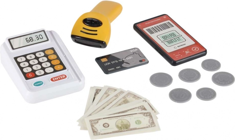 Realistický nákup: pokladňa, skener a platba kartou