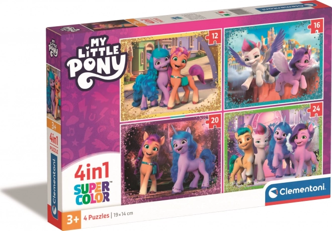 Puzzle 4v1 Super Kolor - My Little Pony