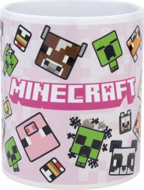 Keramický hrnček Minecraft ružový