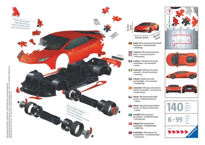 Lamborghini Huracán Evo zelené skladačky