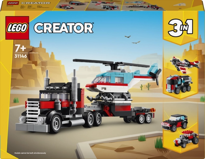 Lego Creator 3 v 1 Nákladné Vozidlo a Helikoptéra