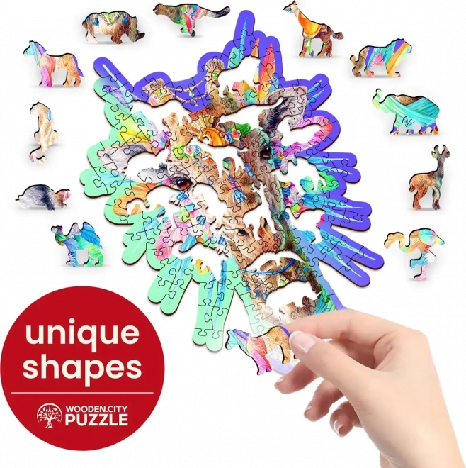 Drevené puzzle Elegantná žirafa