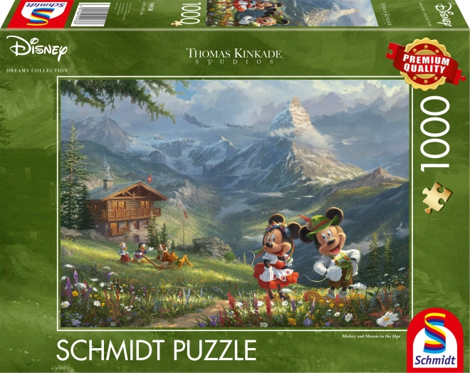 Puzzle Mickey a Minnie v Alpách 1000 dielikov