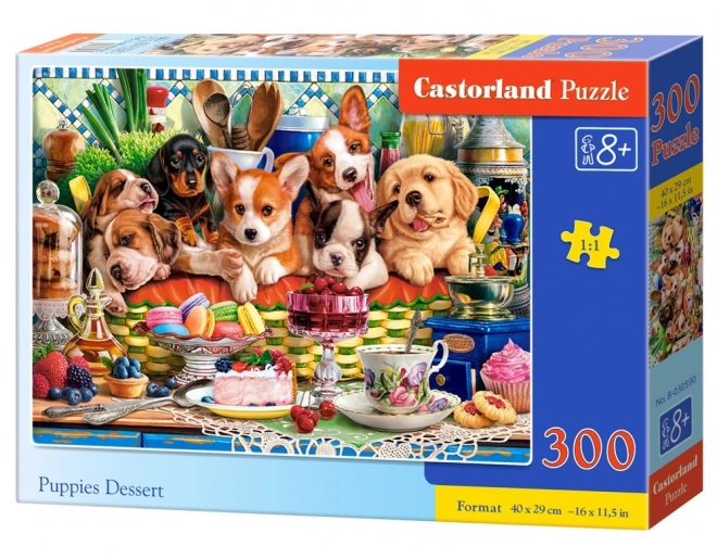 Puzzle 300 dielikov Šteniatka dezert