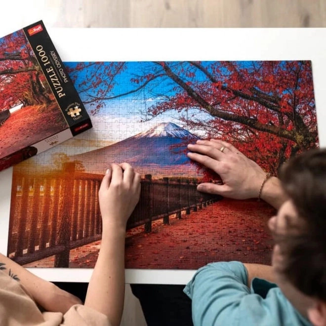 Puzzle Trefl 1000 dielikov - Premium Plus - Foto Odyssea - Hora Fuji, Japonsko