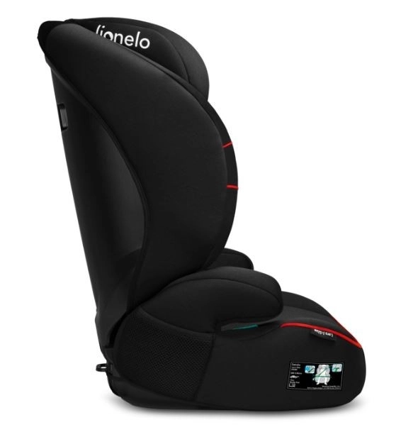 Autosedačka Lionelo Lars i-Size Black Red – Športová čierna červená