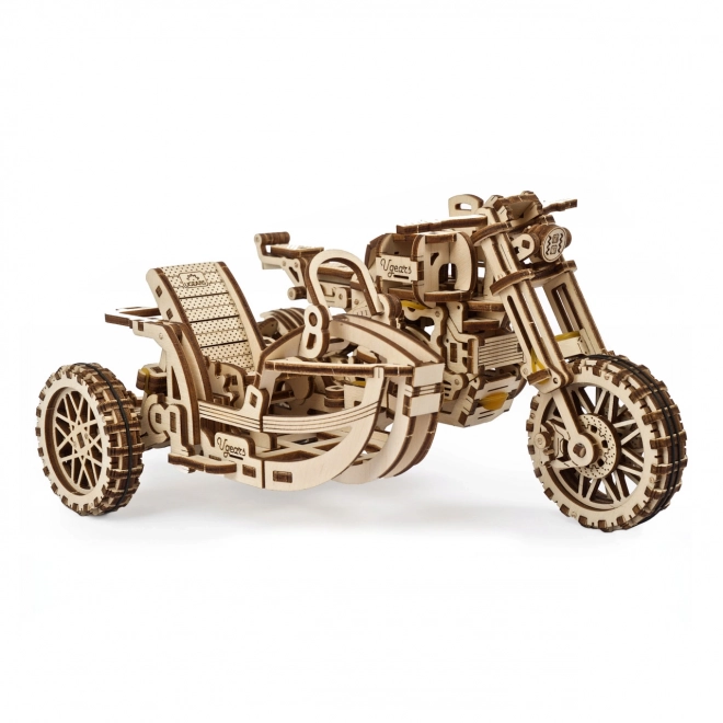 Ugears 3D puzzle Motocykel s vozíkom 380 dielikov