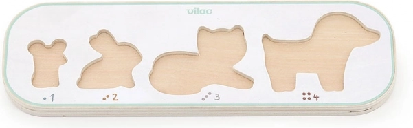 Vkladacie puzzle Učím sa počítať zvieratká Vilac Sarah Betz