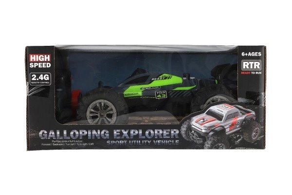 Auto RC Buggy rýchlostné 2,4GHz plastové 25cm s batériami zelené