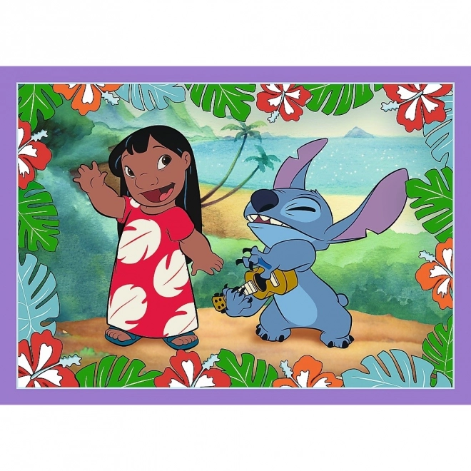 Puzzle Šialený deň s Lilo a Stitch