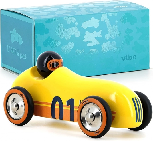 Vilac drevené auto old sport žlté