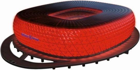 Stavebnica Allianz Arena nočná edícia s LED osvetlením