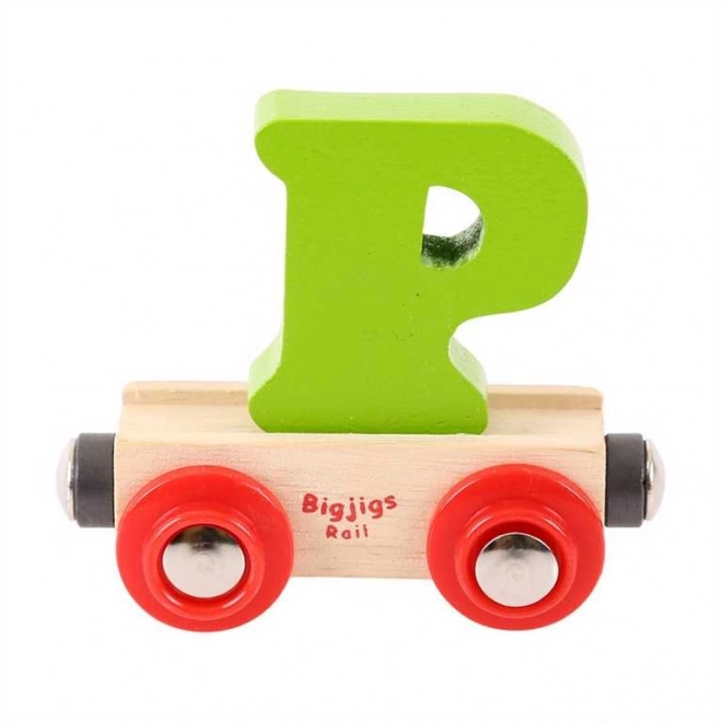 Vagónik Bigjigs Rail s písmenom P