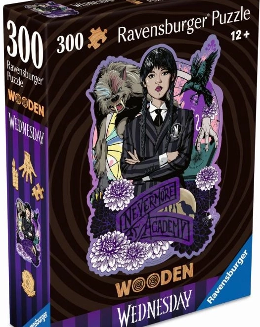 Drevené puzzle Wednesday 300 dielikov Ravensburger