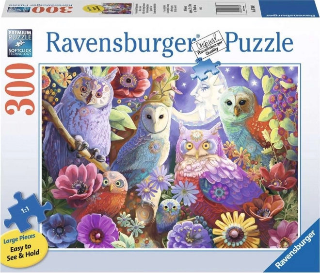 Ravensburger puzzle Nočné sovy extra 300 dielikov